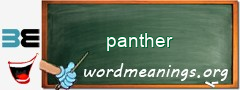 WordMeaning blackboard for panther